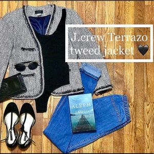 J.crew terrazzo tweed jacket 🖤